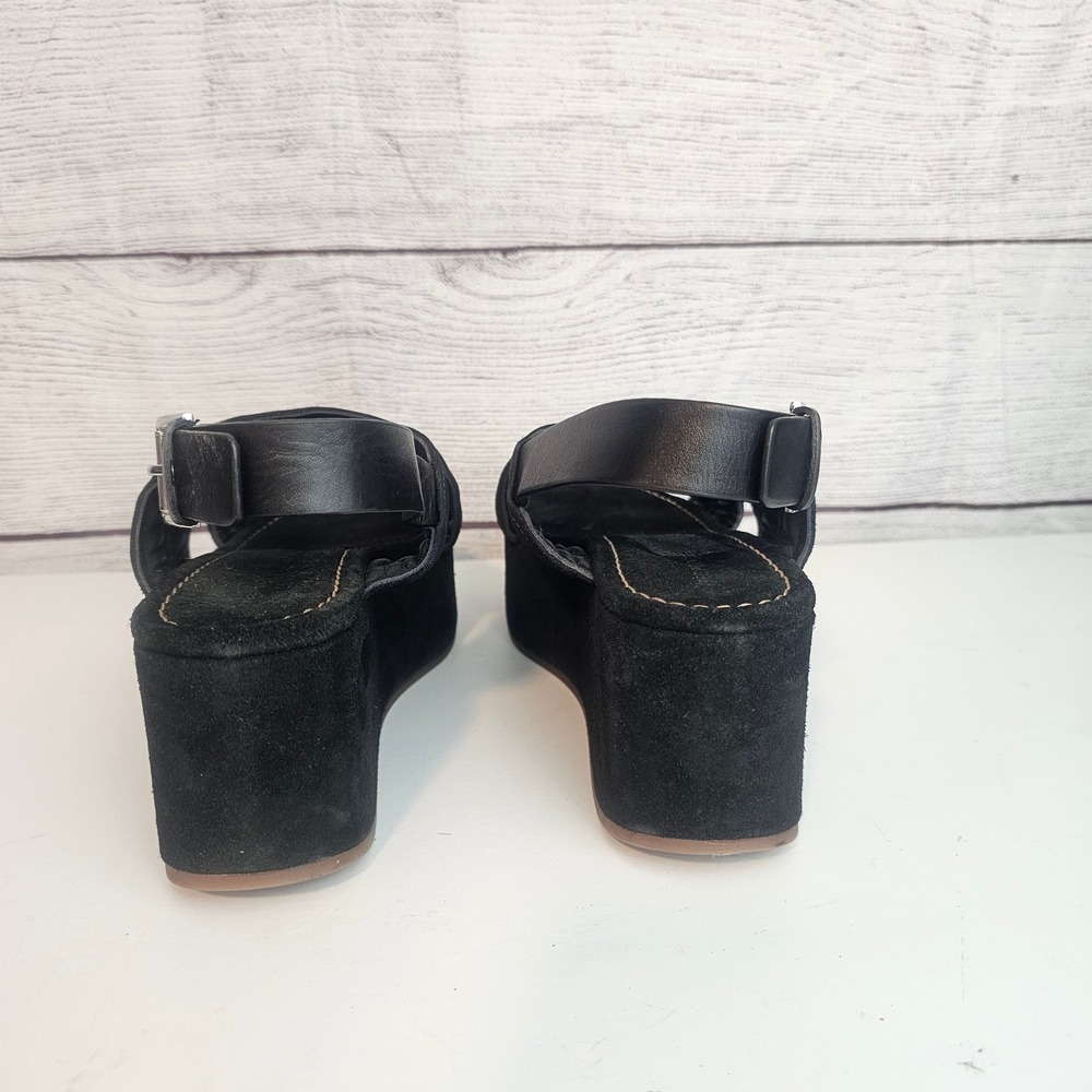 Free People 10 Beach Party Platform Criss Cross Suede Platform Sandals NWOB $148 - Picture 3 of 14